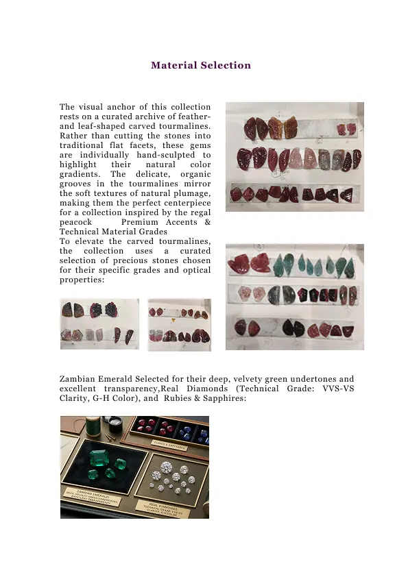 Carved tourmaline, board 3 of 30