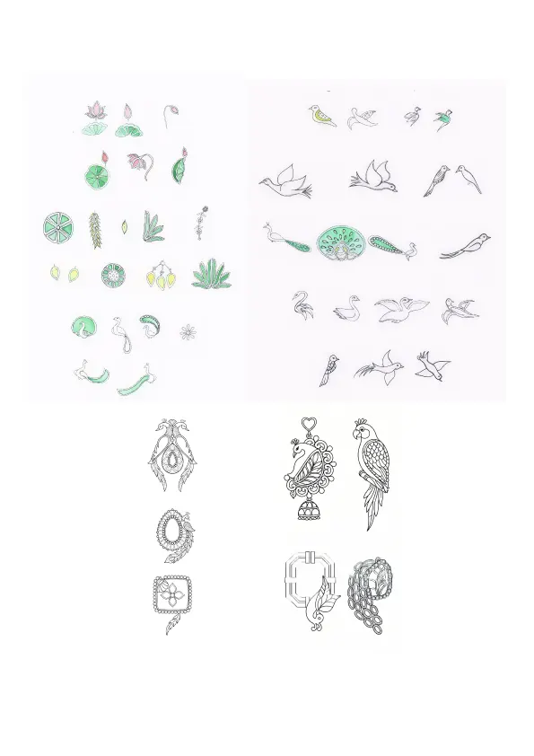 Carved tourmaline, board 14 of 30